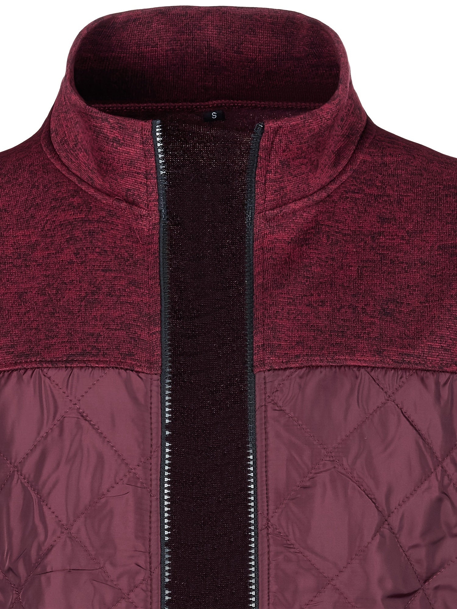 Men's Knit Cardigan Fall Winter Casual Zipper Stand Collar Regular Fit