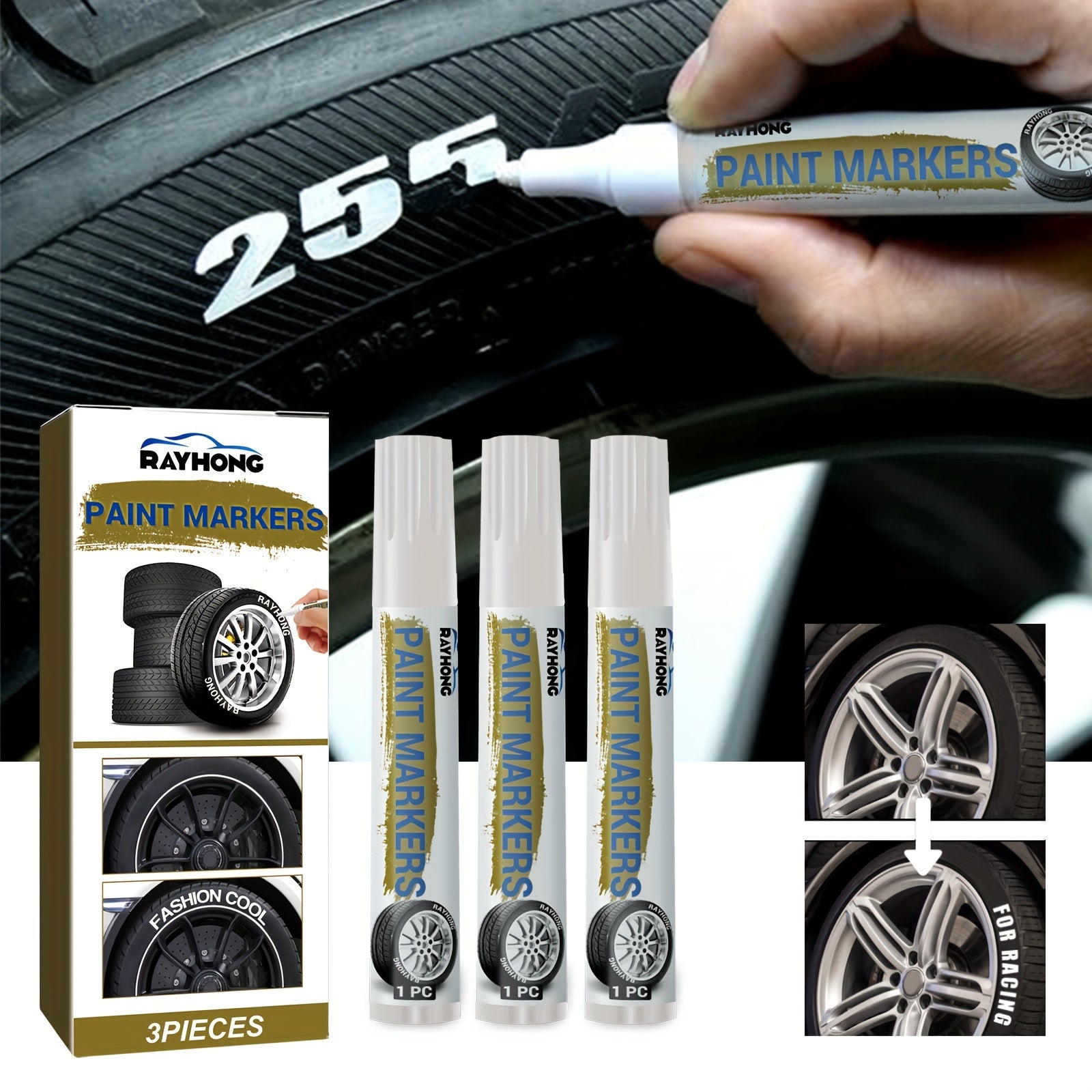 Waterproof Tire Marker Pen - Fast Drying, Non-Smudging for Car Tires