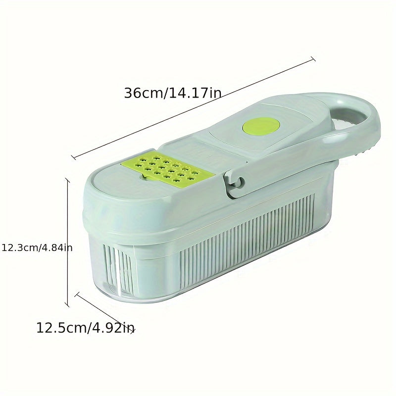 Vegetable Chopper Set with Interchangeable Blades, Fruit Slicer, Food Grinder