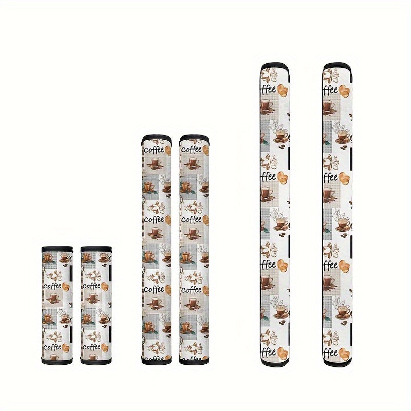 6pcs Refrigerator Handle Covers Polyester Anti-Scratch Stain-Resistant Kitchen Protectors