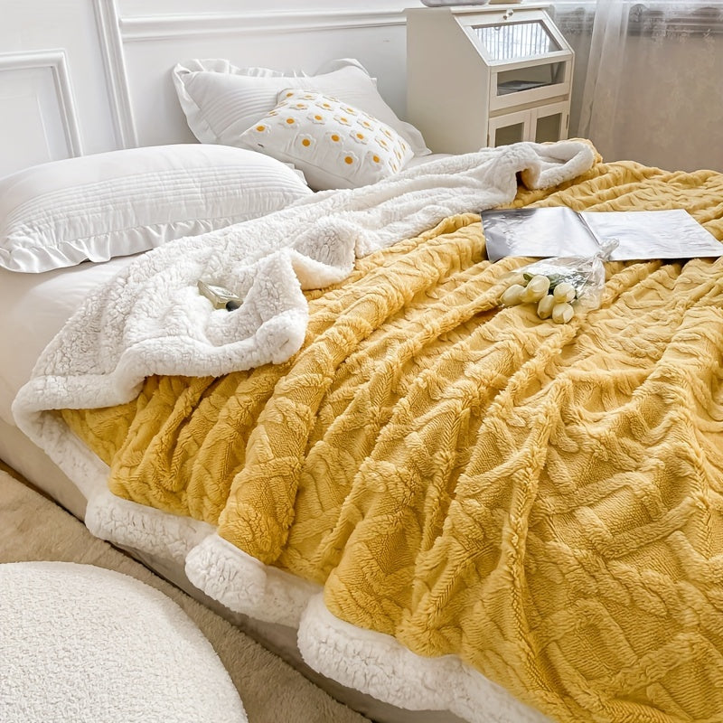 Thick Velvet Blanket for Bed and Sofa Cozy All-Season Home Decor