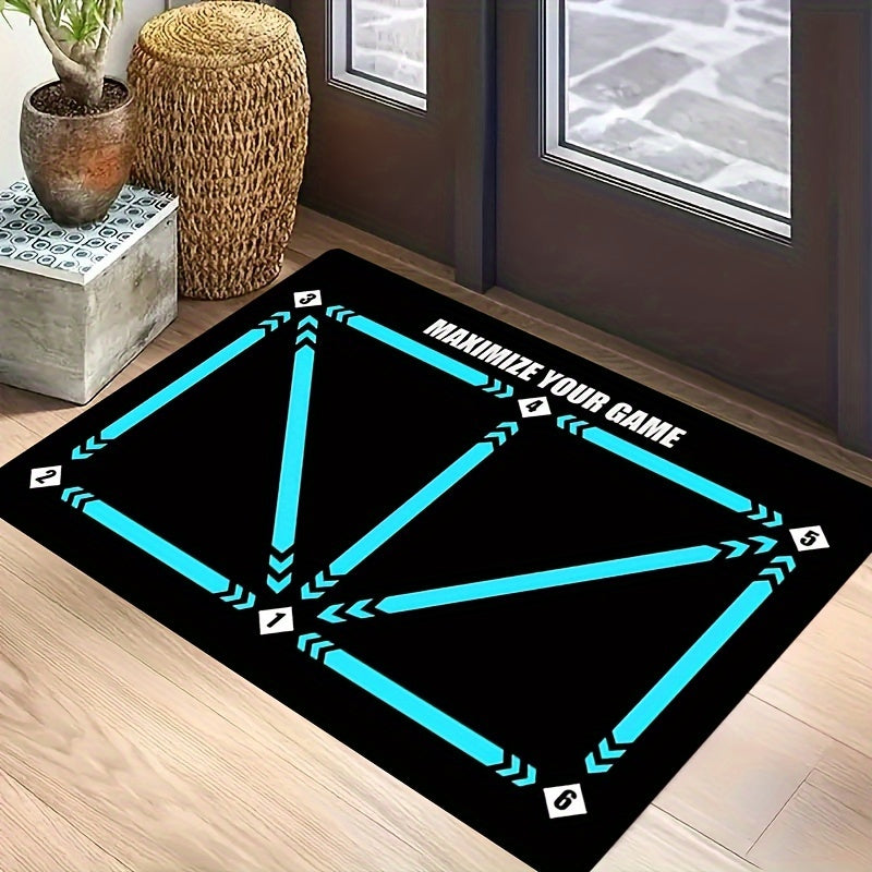 Коврик для футбола внутри помещения, нескользящий, моющийся в машине, мягкий, для входа, декор