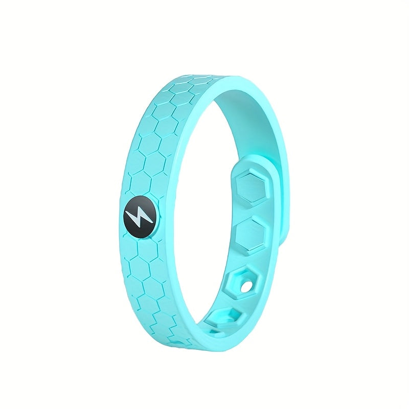 Silicone Wristband Honeycomb Design Electrostatic Radiation Protection Water Resistant Outdoor Sports