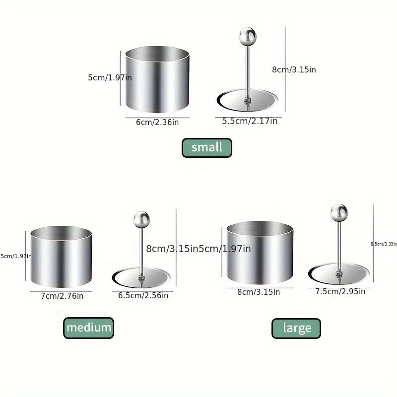 Stainless Steel Cake Mold Ring with Pusher for Mousse Tarts and Baked Goods