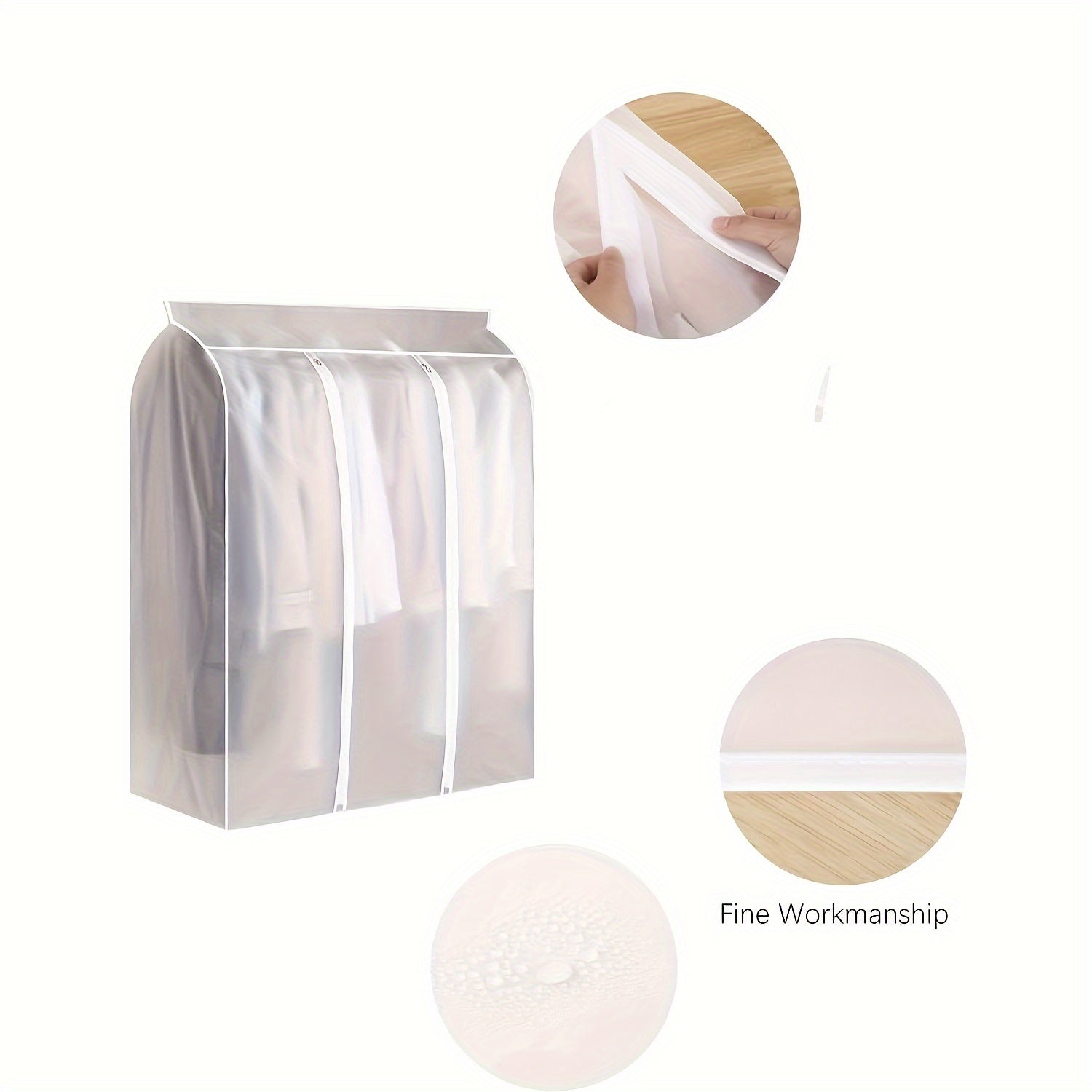 Funda de polvo para prendas duradera de 1 pieza para camisas, vestidos y abrigos