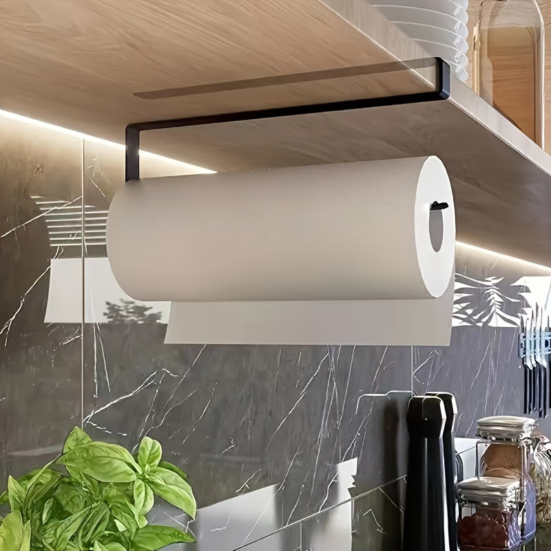Portarrollos de papel de pared con instalación fácil, organizador de cocina que ahorra espacio