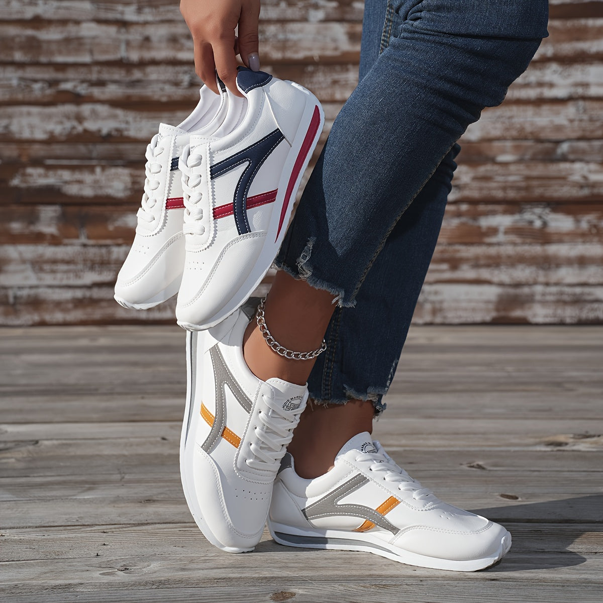 Women's Breathable Lightweight Casual Running Shoes with Rubber Sole