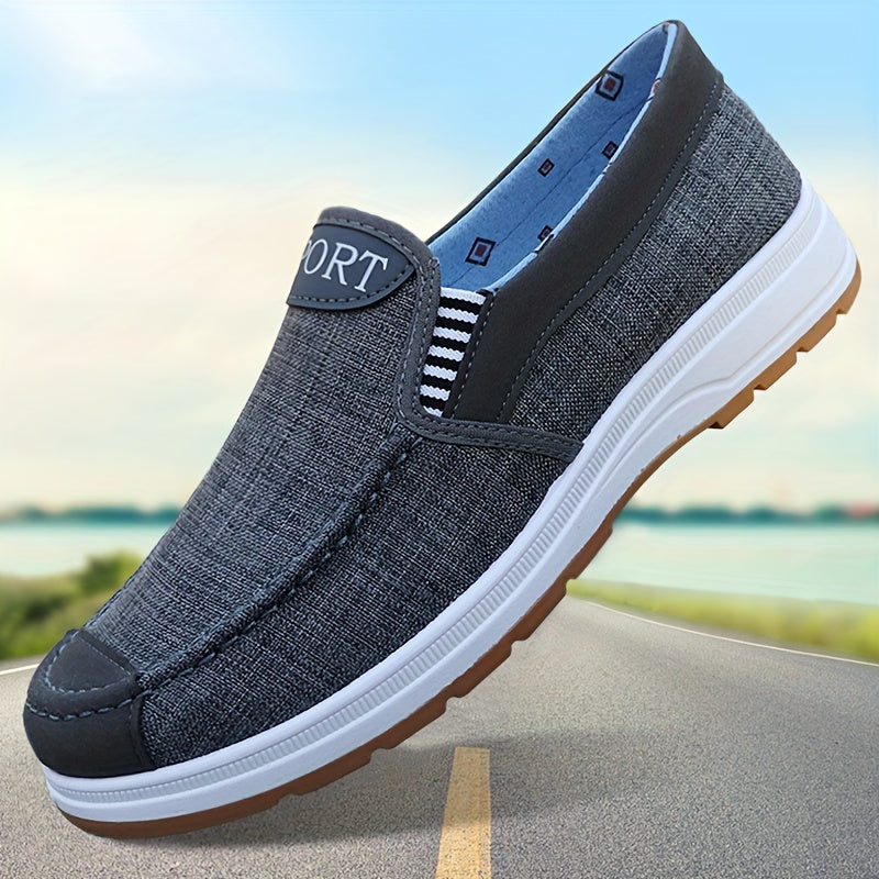 Мужские дышащие мокасины-слипоны, нескользящие повседневные туфли для прогулок и вождения