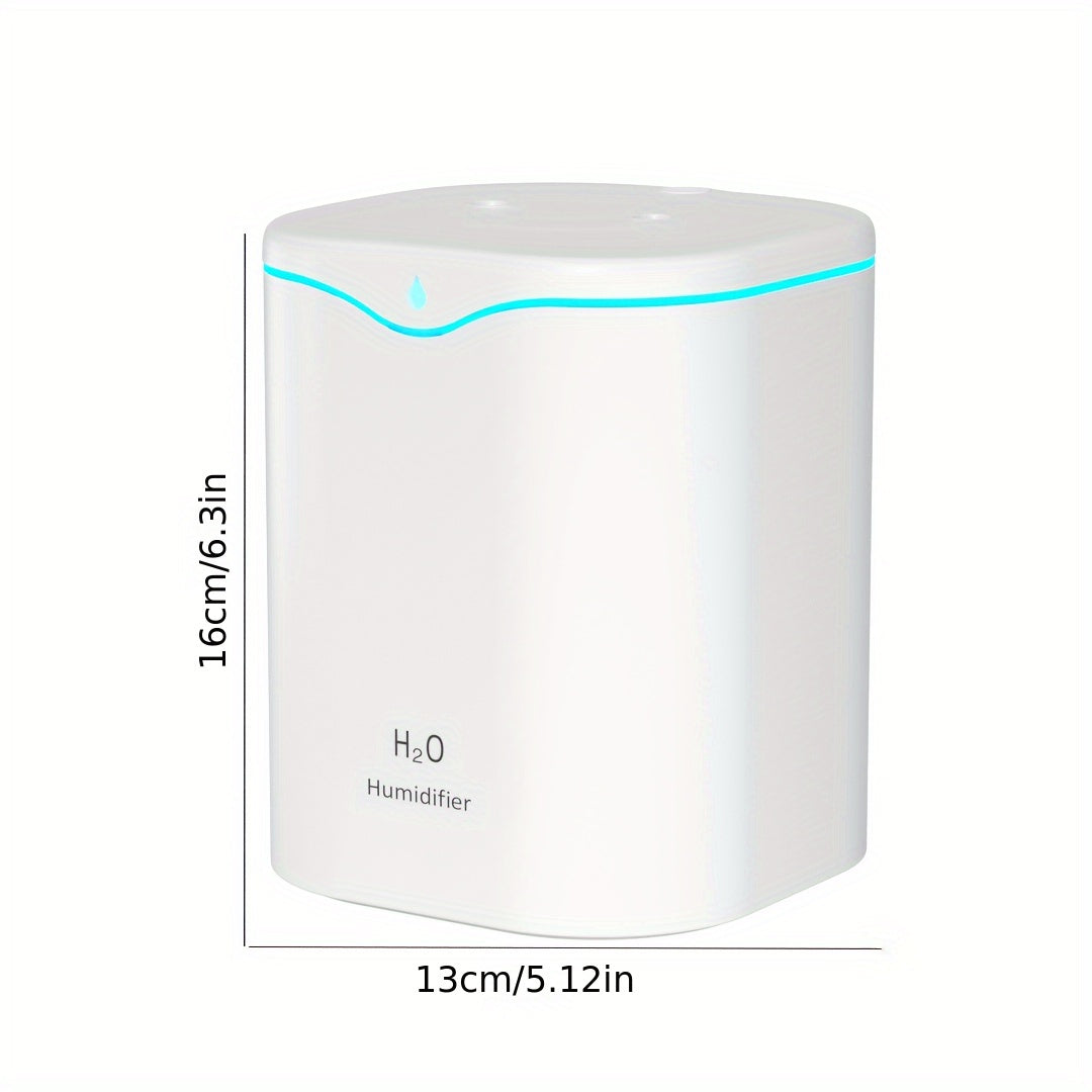 2000ml USB namlagich, ikki teshikli, 2 purkash rejimi bilan, yotoqxona, ofis, stol uchun