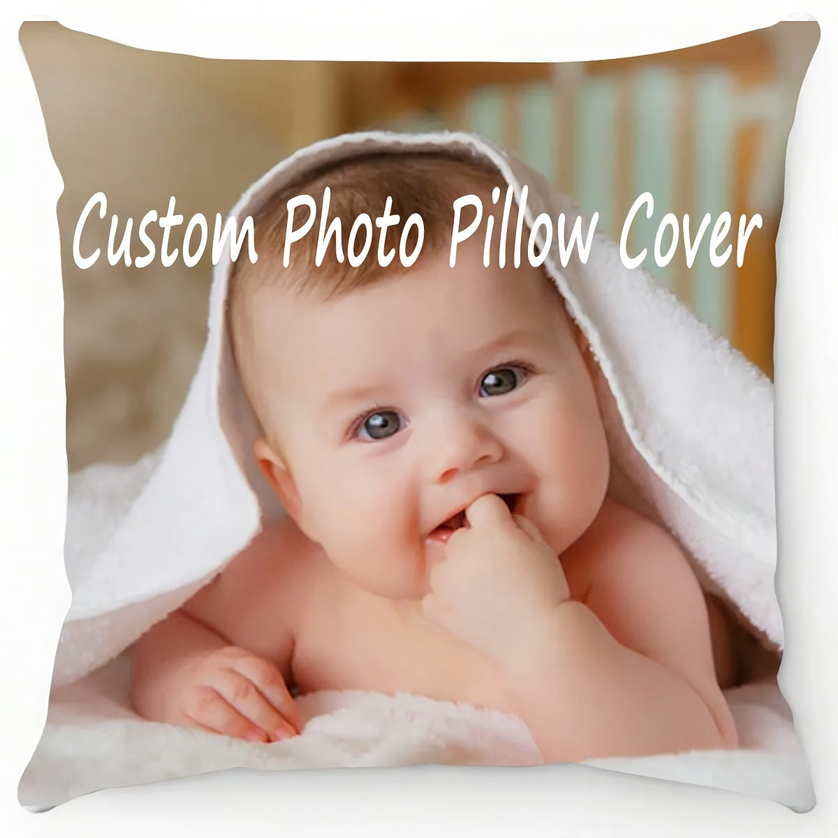 Personalized Photo Pillow Cover for Mother's Day Father's Day Thanksgiving Teacher Appreciation Polyester Single-Sided Print