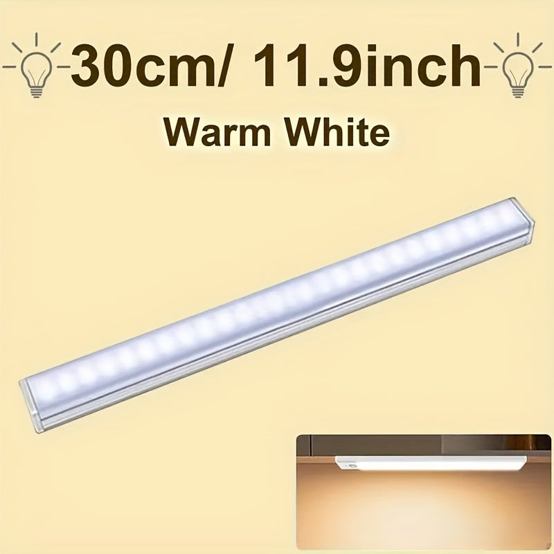 LED Cabinet Light with Motion Sensor USB Rechargeable Wireless Night Light Strips for Indoor Use