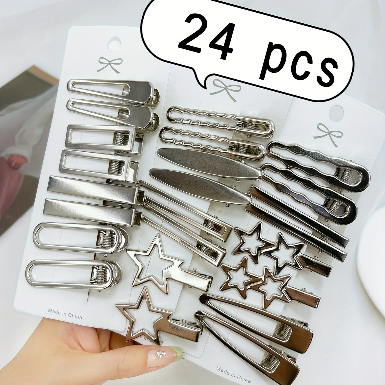 24 Pack Hair Clips for Women Bangs and Stylish Hair Accessories