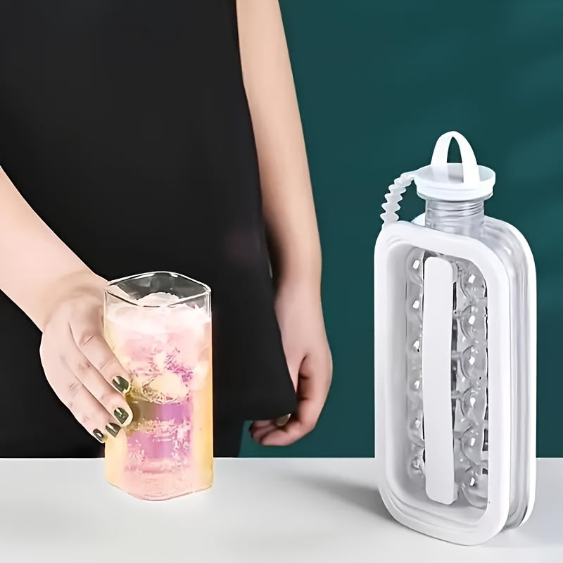Unisex Folding Ice Maker and Water Bottle Set for Cocktails and Barbecue