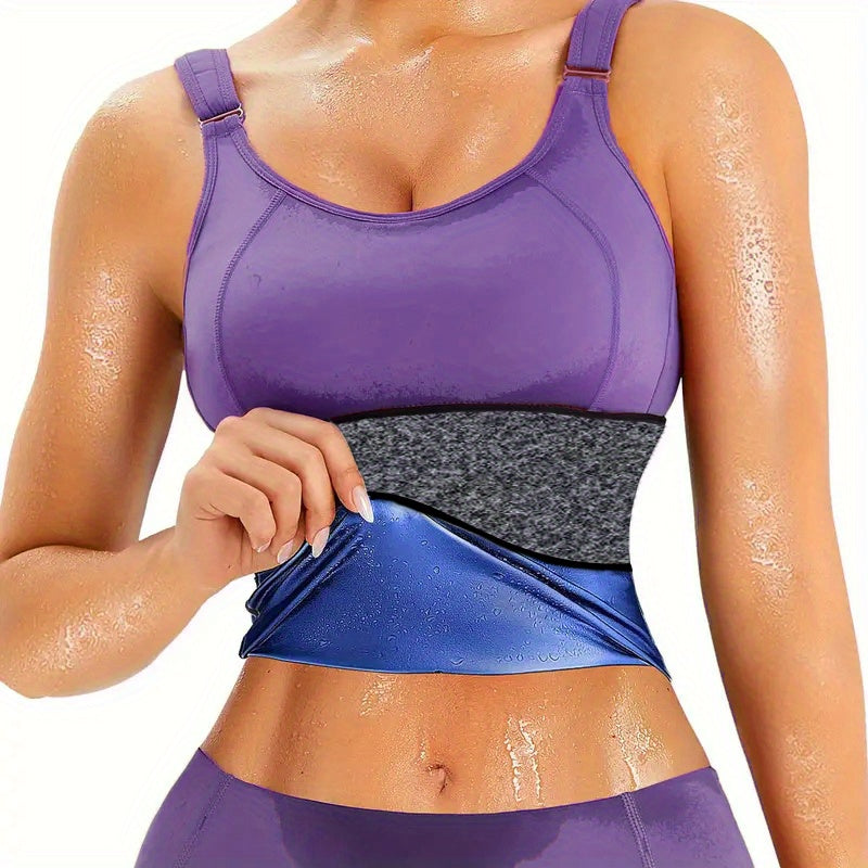 Women's Fitness Belt Waist Shaping Toning Sauna Belt with Sweat-Reducing Polyester