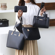 Ona uchun PU materialidan yasalgan katta ko'krak sumkasi, olti bo'limli.