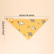 Baby Bibs Set of 5 Cotton Double-Layer Feeding Bibs with Button Closure for Infants and Toddlers