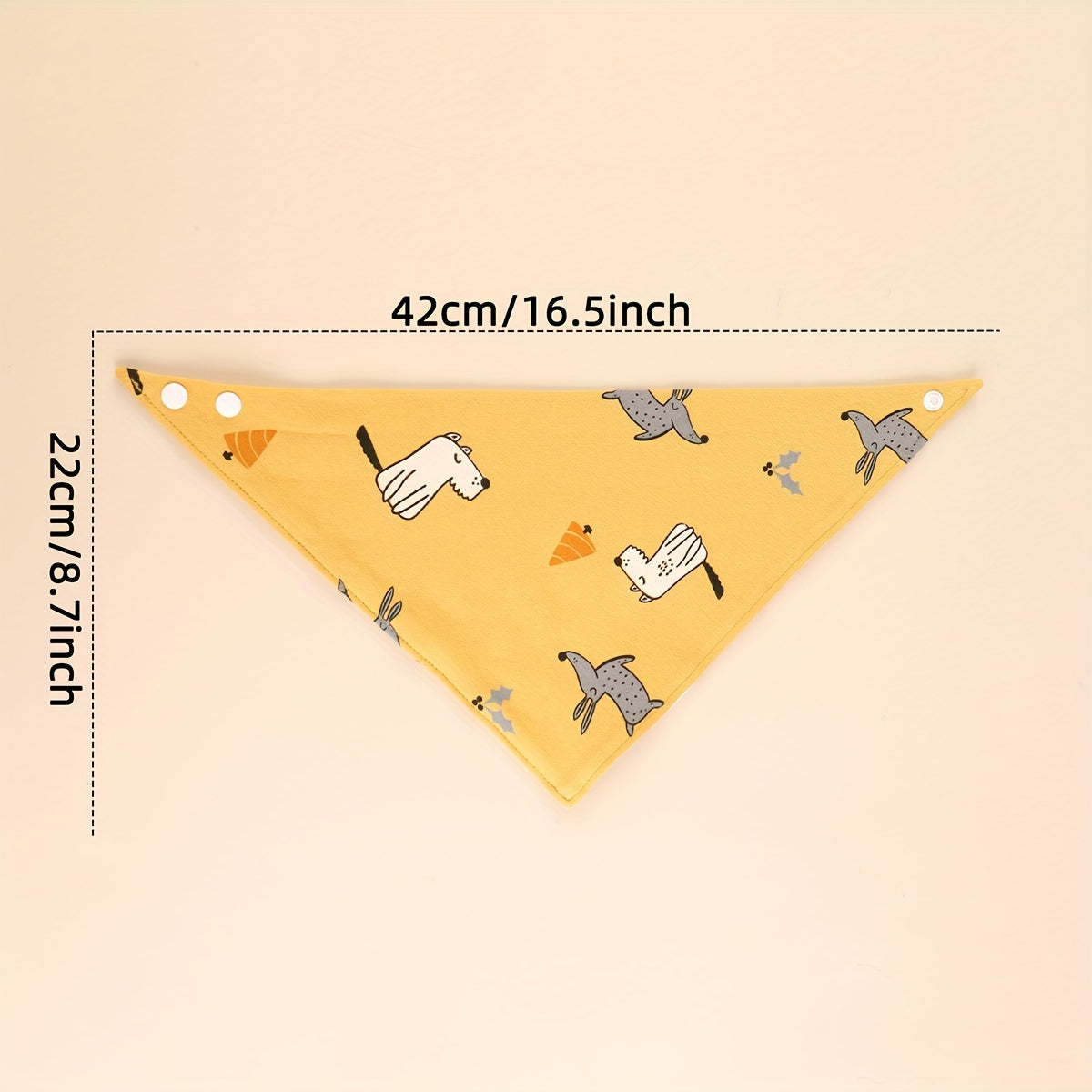 Baby Bibs Set of 5 Cotton Double-Layer Feeding Bibs with Button Closure for Infants and Toddlers