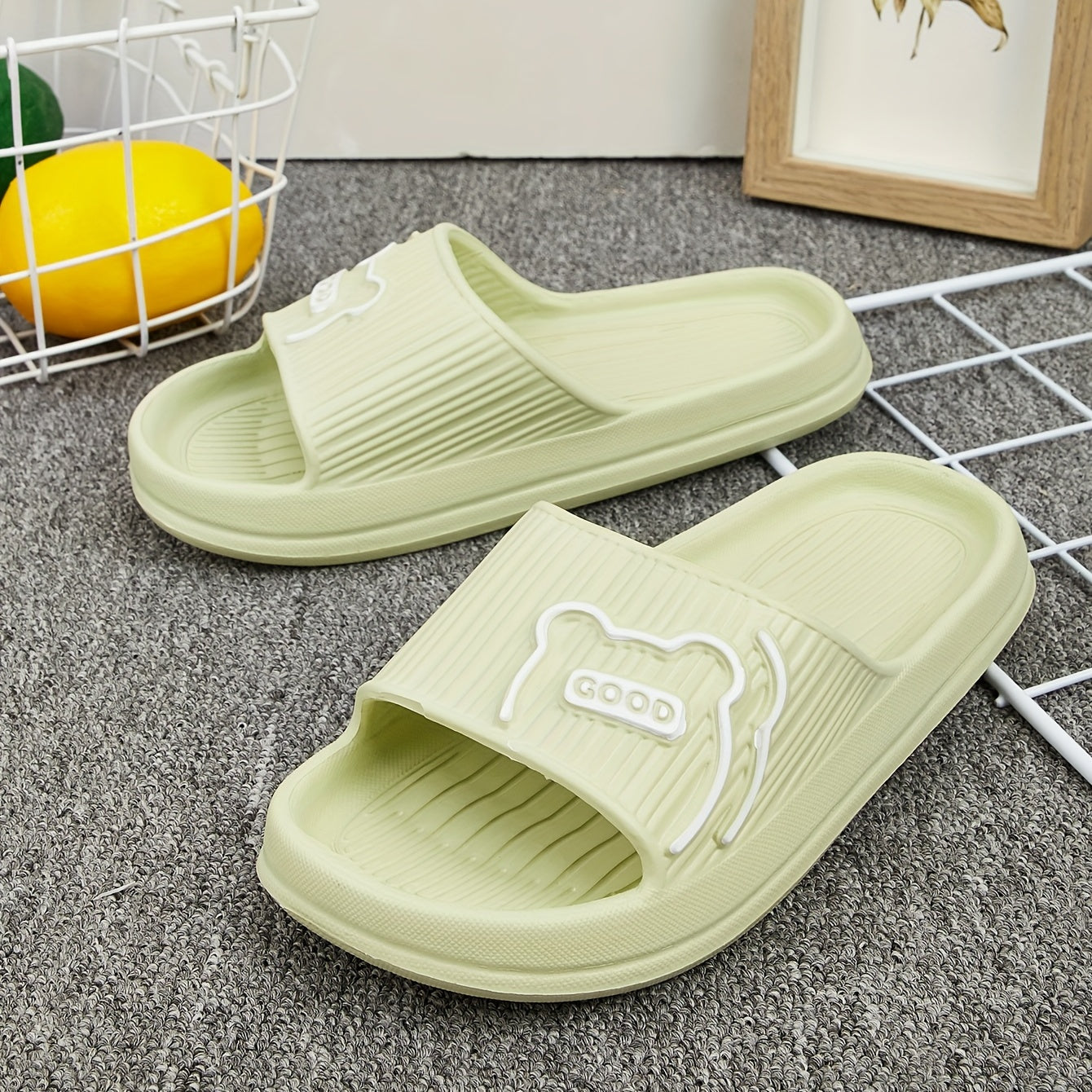 Kids Cartoon Slippers Non-Slip Lightweight Open Toe Indoor Shower Pool All Seasons