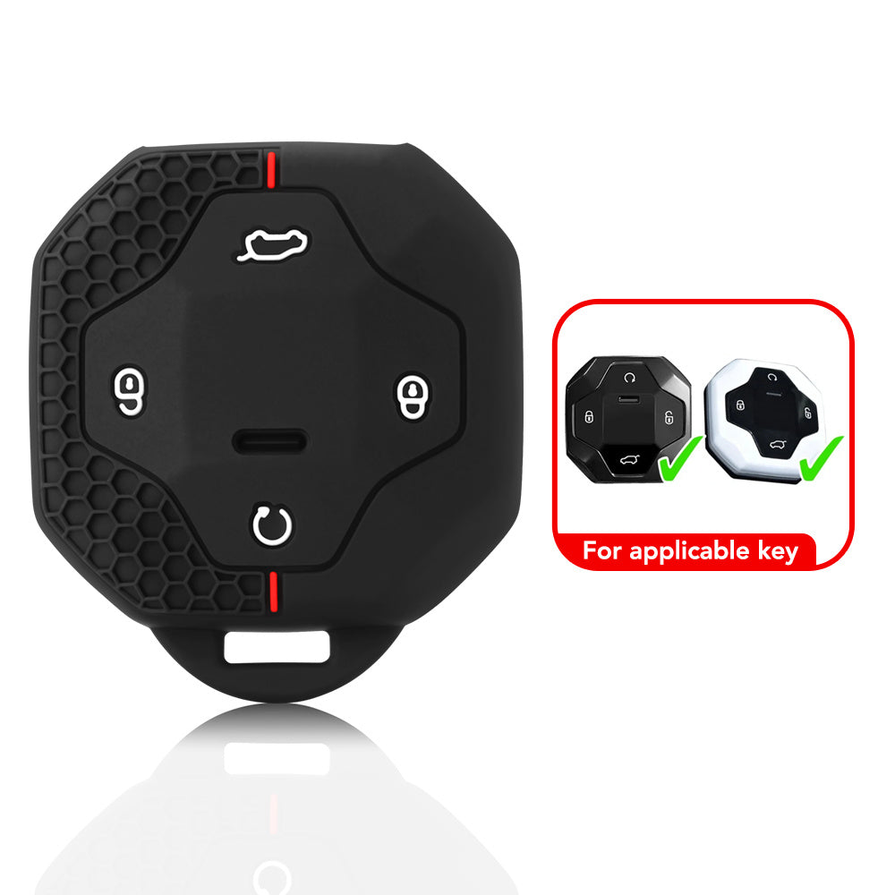 Car Key Fob Cover Silicone Full Cover Holder With Chain for Vehicle Auto Accessories