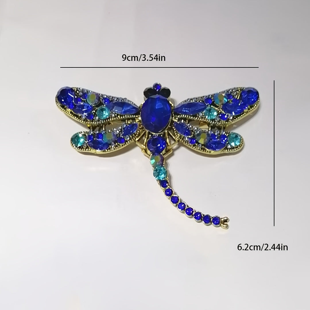 Women's Dragonfly Brooch with Rhinestones Retro Design Elegant Jewelry