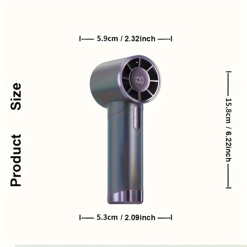 Adjustable Handheld Fan for RV Bathroom Cooling Rechargeable USB Powered