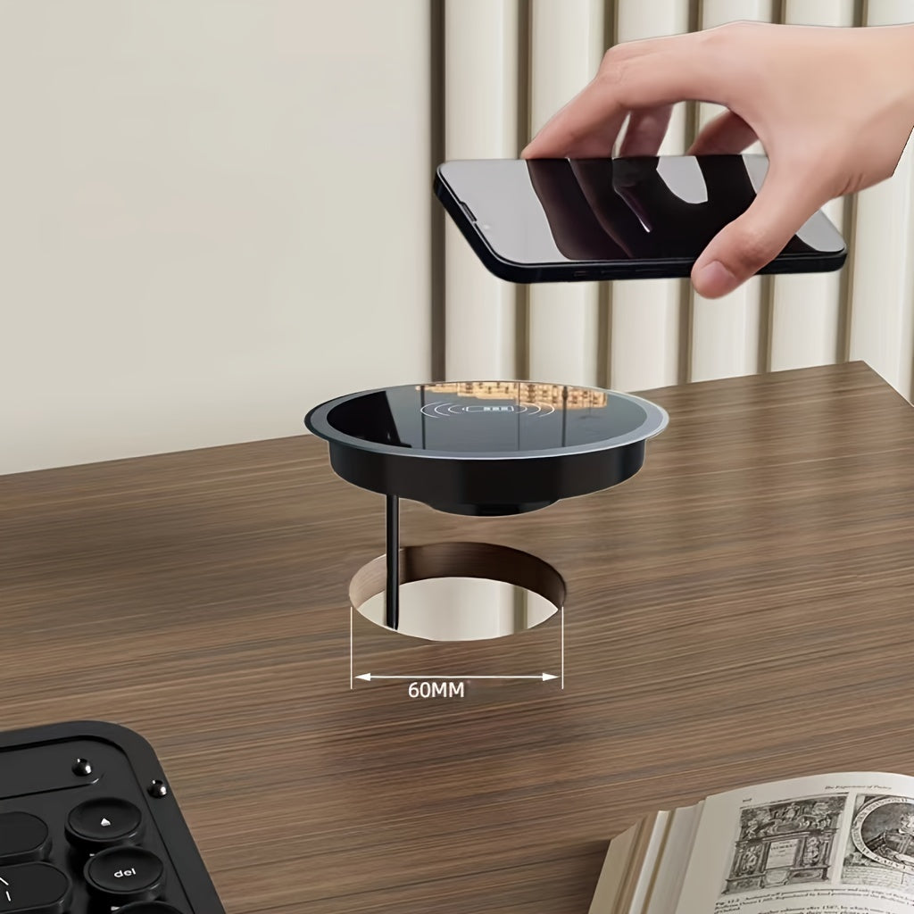 Office Desk Wireless Charger with USB Connector and Lightweight Design for Qi-Enabled Devices