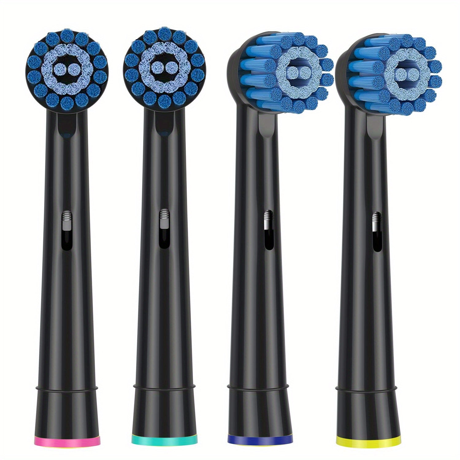 Cabezas de cepillo de repuesto con cerdas suaves y sensibles para cepillo de dientes eléctrico, negro, paquete de 8