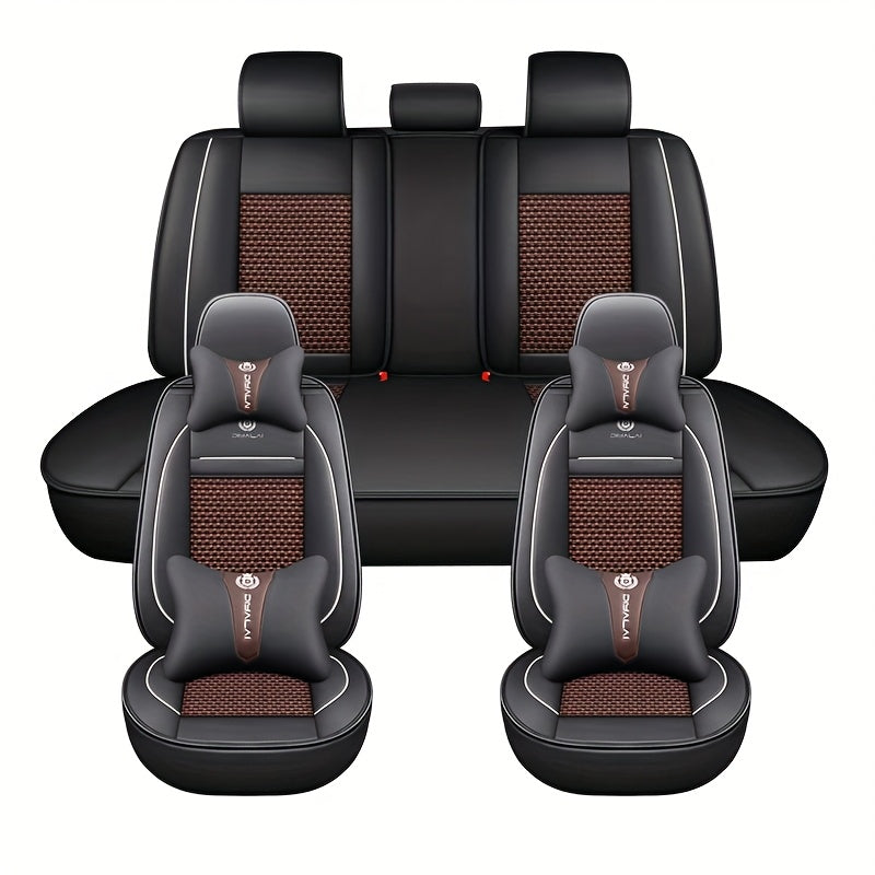 Universal Car Seat Covers All-Season Wear-Resistant Ice Silk Full Coverage Seat Protector