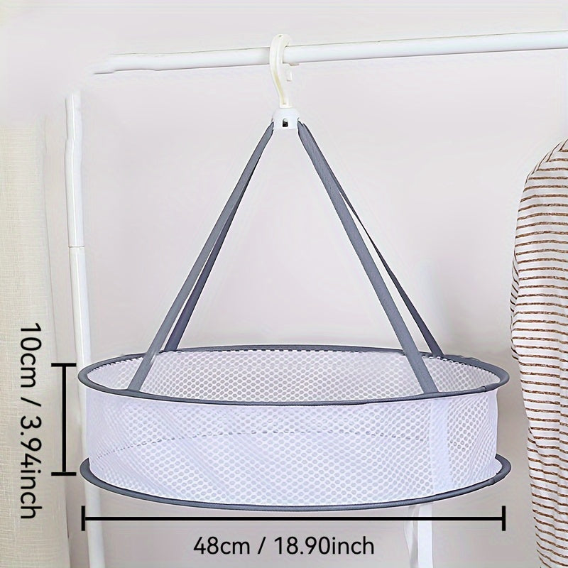 Estante de secado de malla de doble capa plegable para ropa interior, calcetines y suéteres, bandeja portátil para viajes