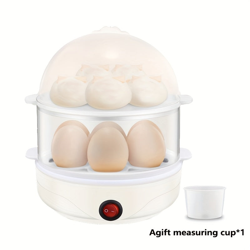 15 ta tuxum uchun elektr tuxum pishirgich, bug'lash, yumshoq, o'rtacha, qattiq qaynatish, qovurish va omlet funksiyasi bilan