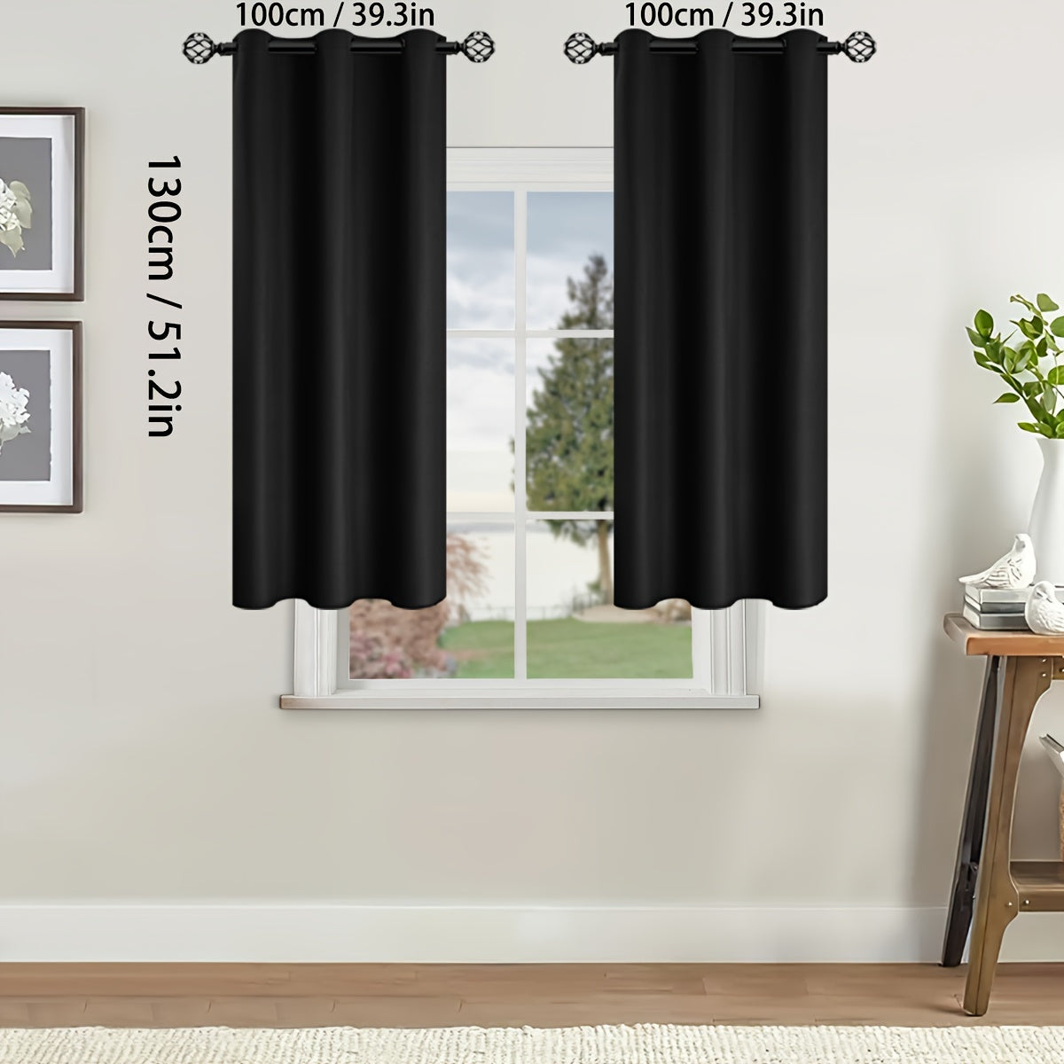 Blackout Curtains for Bedroom and Living Room, UV Protection, Easy Slide