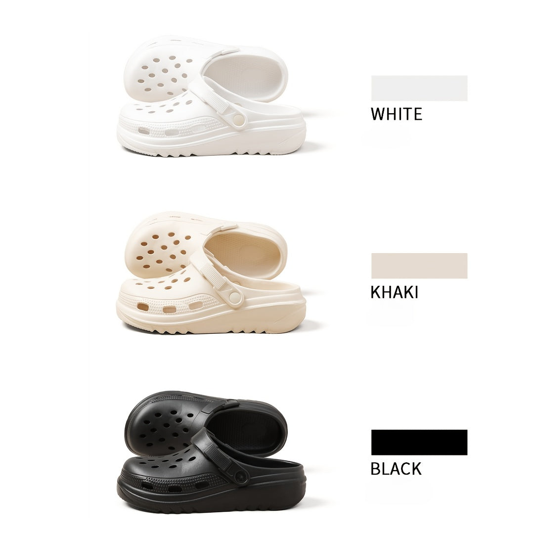 Women Black White Open-Toe Platform Sandals Adjustable Straps Casual Shoes