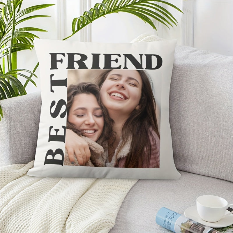 Custom Photo Pillowcase 45.72cm Super Soft Plush Gift for Best Friend