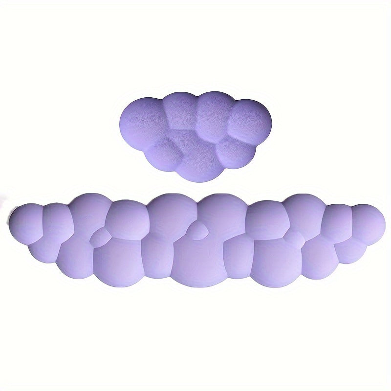 2pcs Memory Foam Wrist Rests with Cloud Design for Keyboard and Gaming