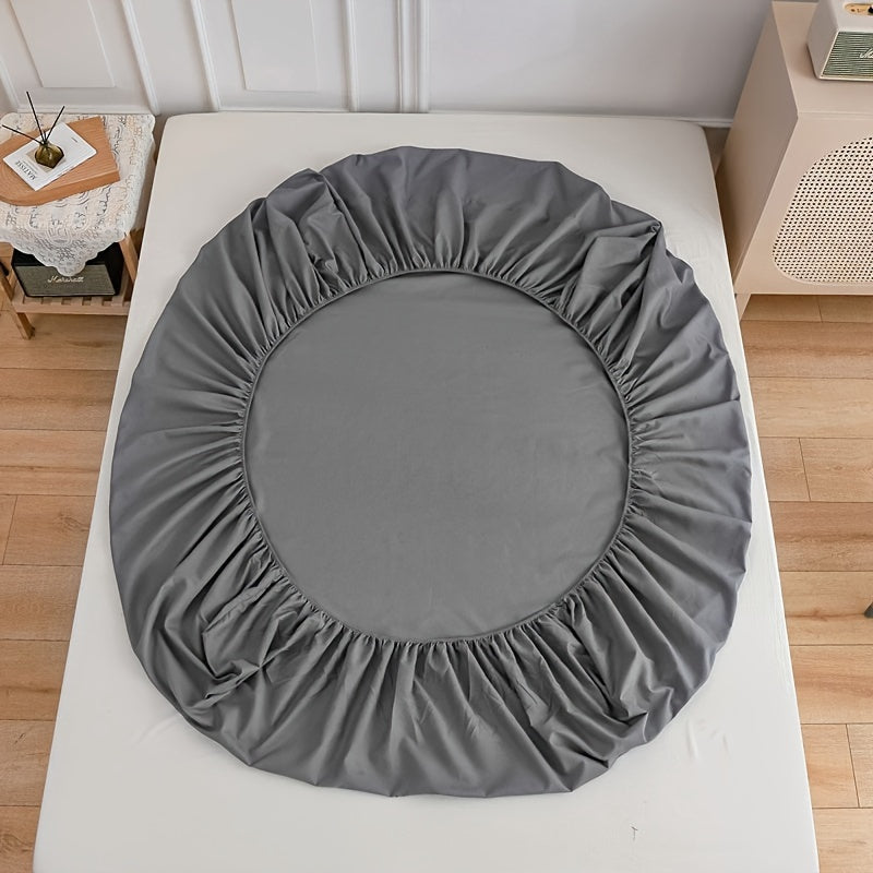 Breathable Polyester Fitted Sheet in Solid Color for All Seasons