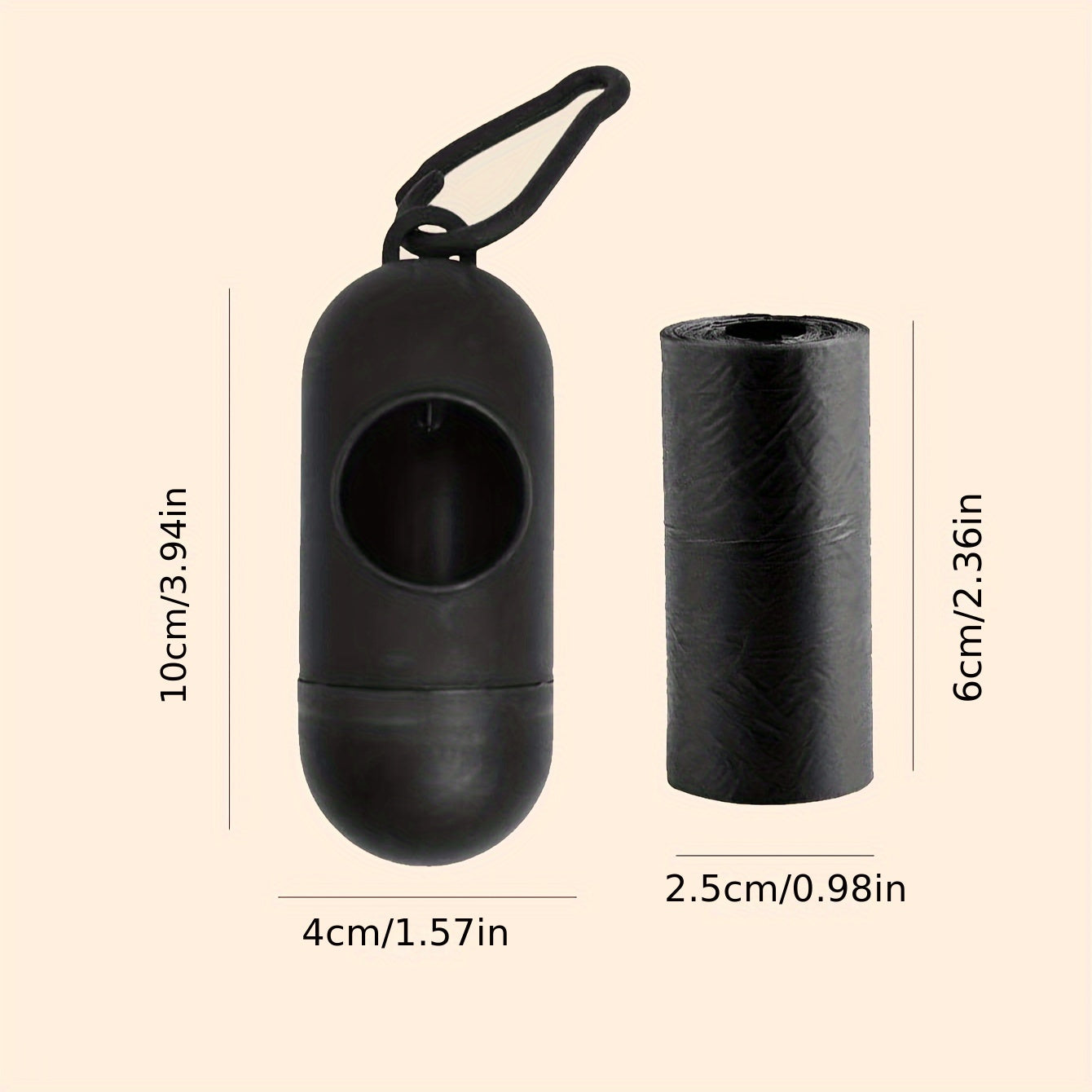 Bolsa de basura para cochecito portátil en cápsula y pack de 3 bolsas de basura