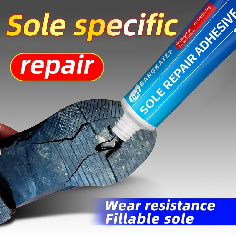 Waterproof Shoe Repair Adhesive for Cracked Rubber Soles Black 1 Bottle