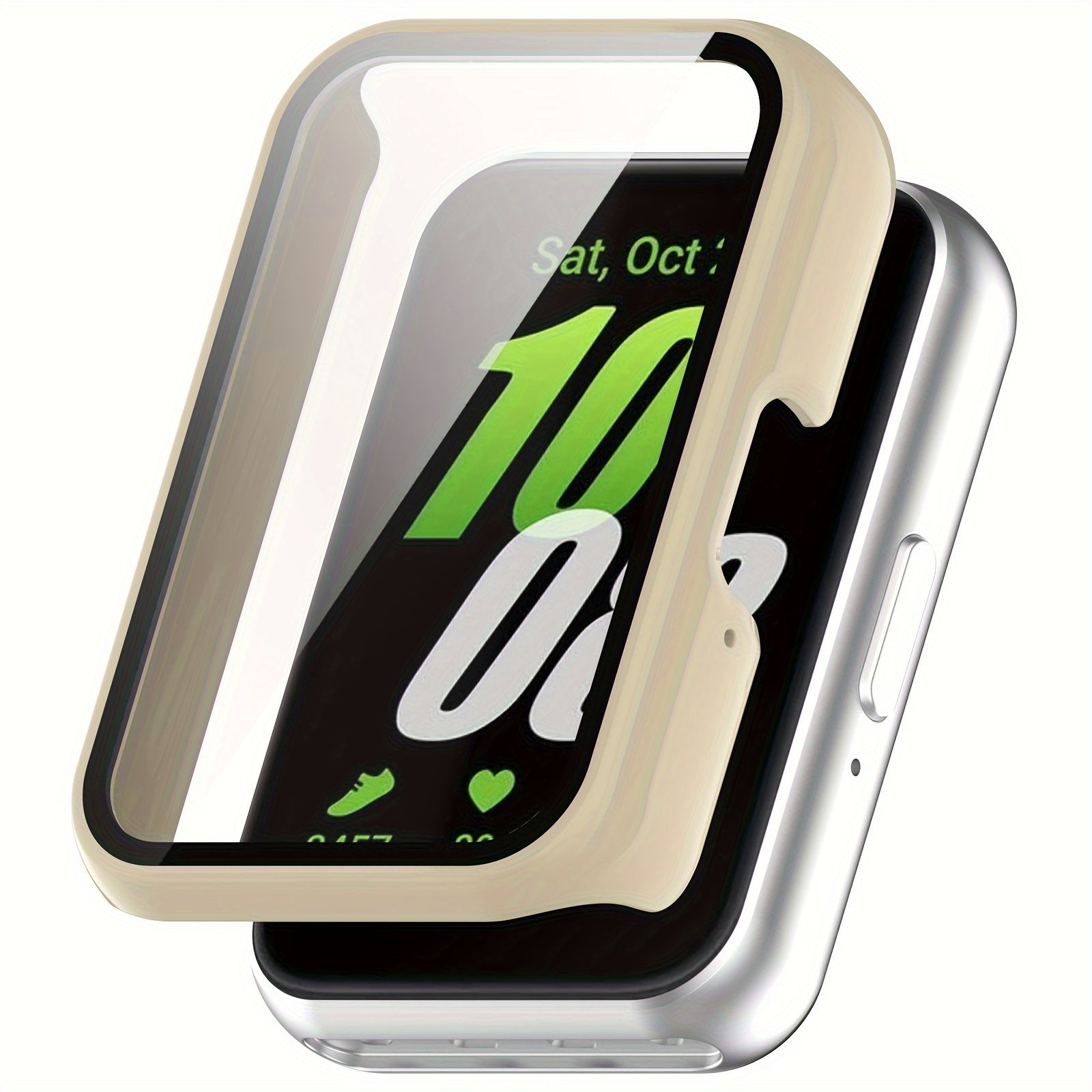 Smartwatch Case for Galaxy Fit3 Tempered Glass Scratch Resistant Hard Shell