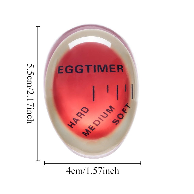 Colorful Egg Timer for Cooking Soft or Hard Boiled Eggs in Resin Red