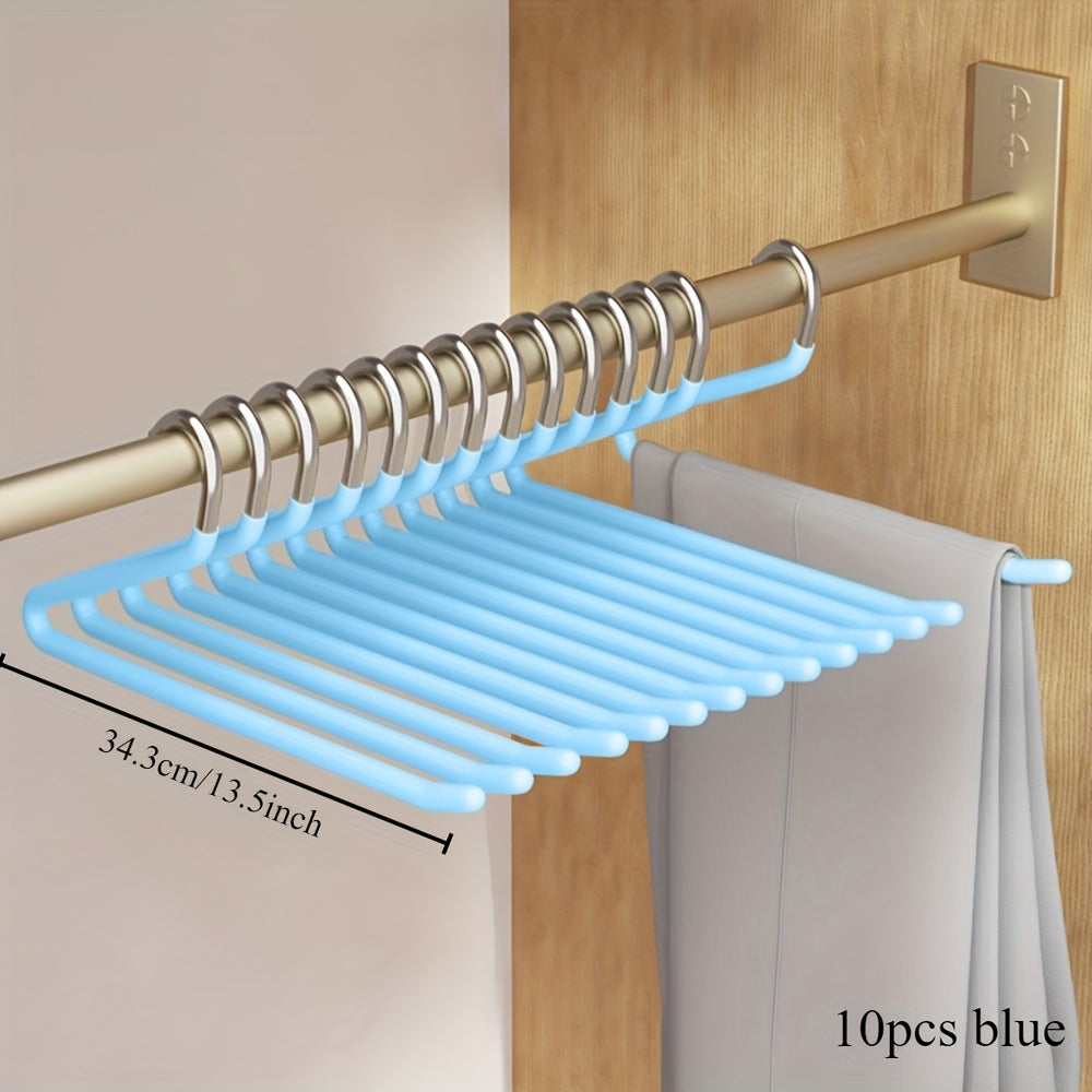 Set of 10 Rainbow Swan Clothes Hangers Non-Slip Space-Saving Stainless Steel