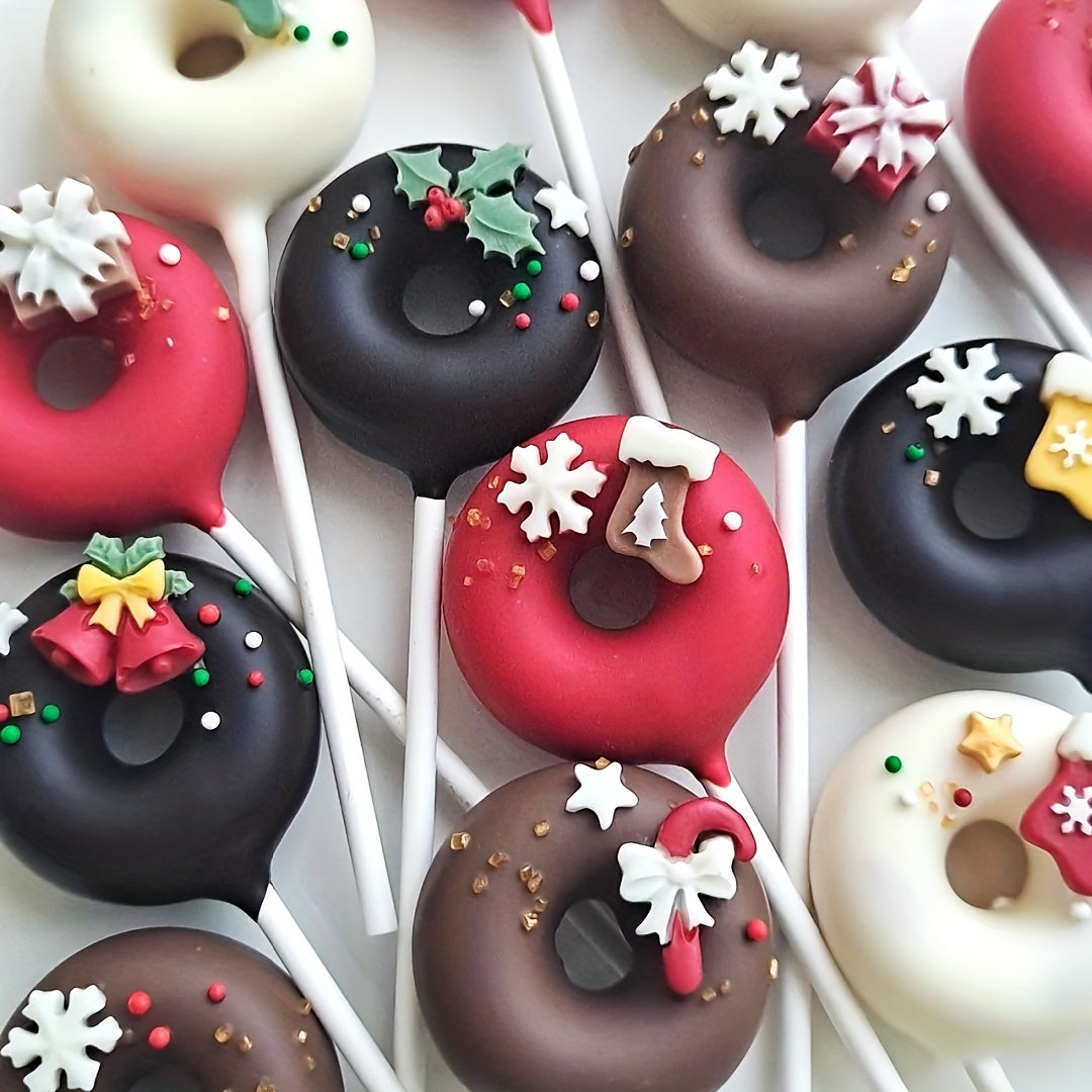 100 White Kraft Paper Cake Pop Sticks for Baking and Decorating