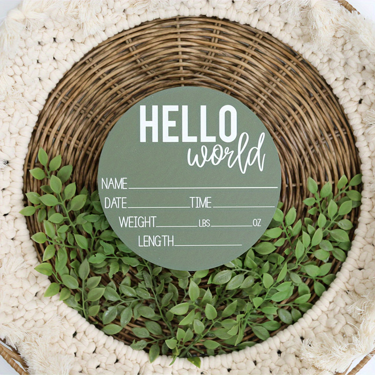 Доска для объявления о рождении с высоким разрешением, напечатанная на дереве натурального цвета, идеальный памятный подарок.