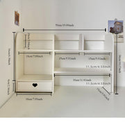 Organizador de escritorio de madera con cajones para oficina, escuela, almacenamiento en dormitorio
