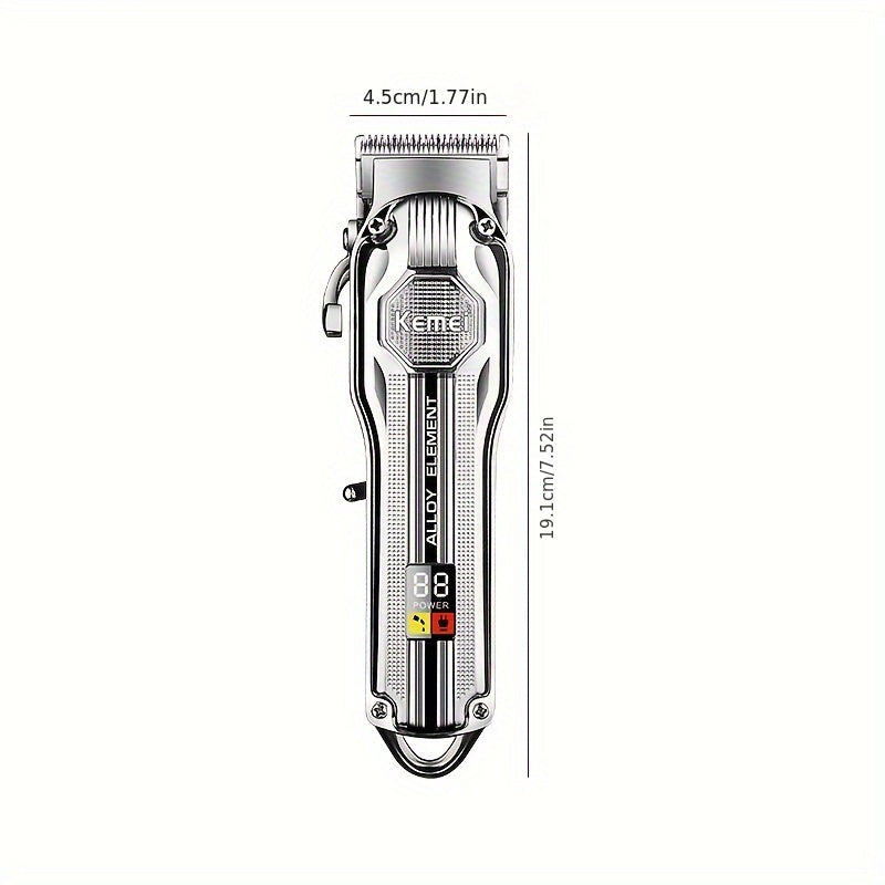 Electric Hair Clipper with LCD Display All-Metal Design