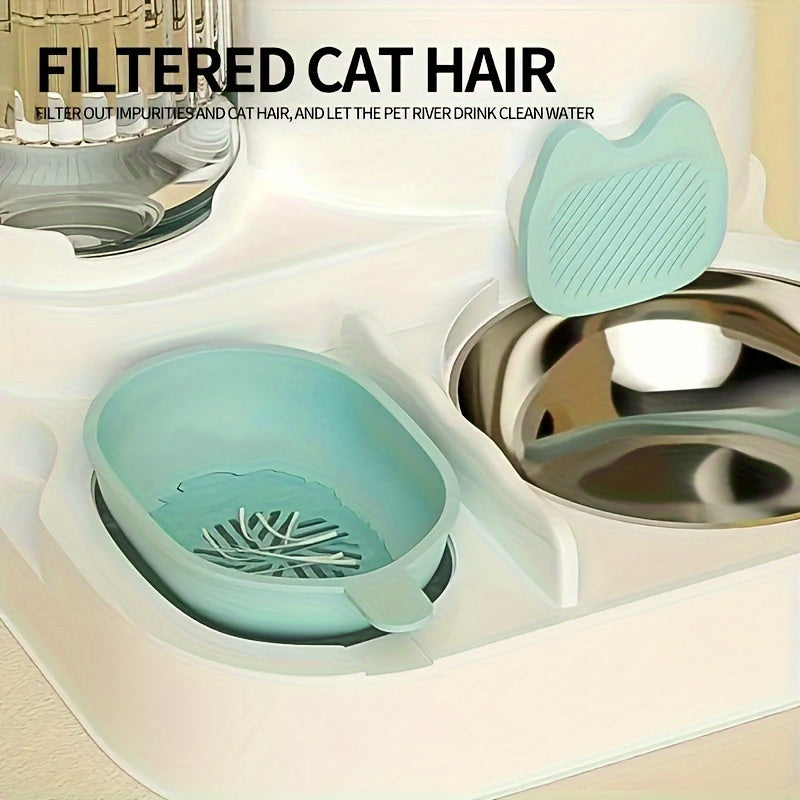 Avtomatik mushuk va kichik itlar uchun suv va ovqatlantiruvchi 3.5L Elektr bo'lmagan bardoshli plastmassa