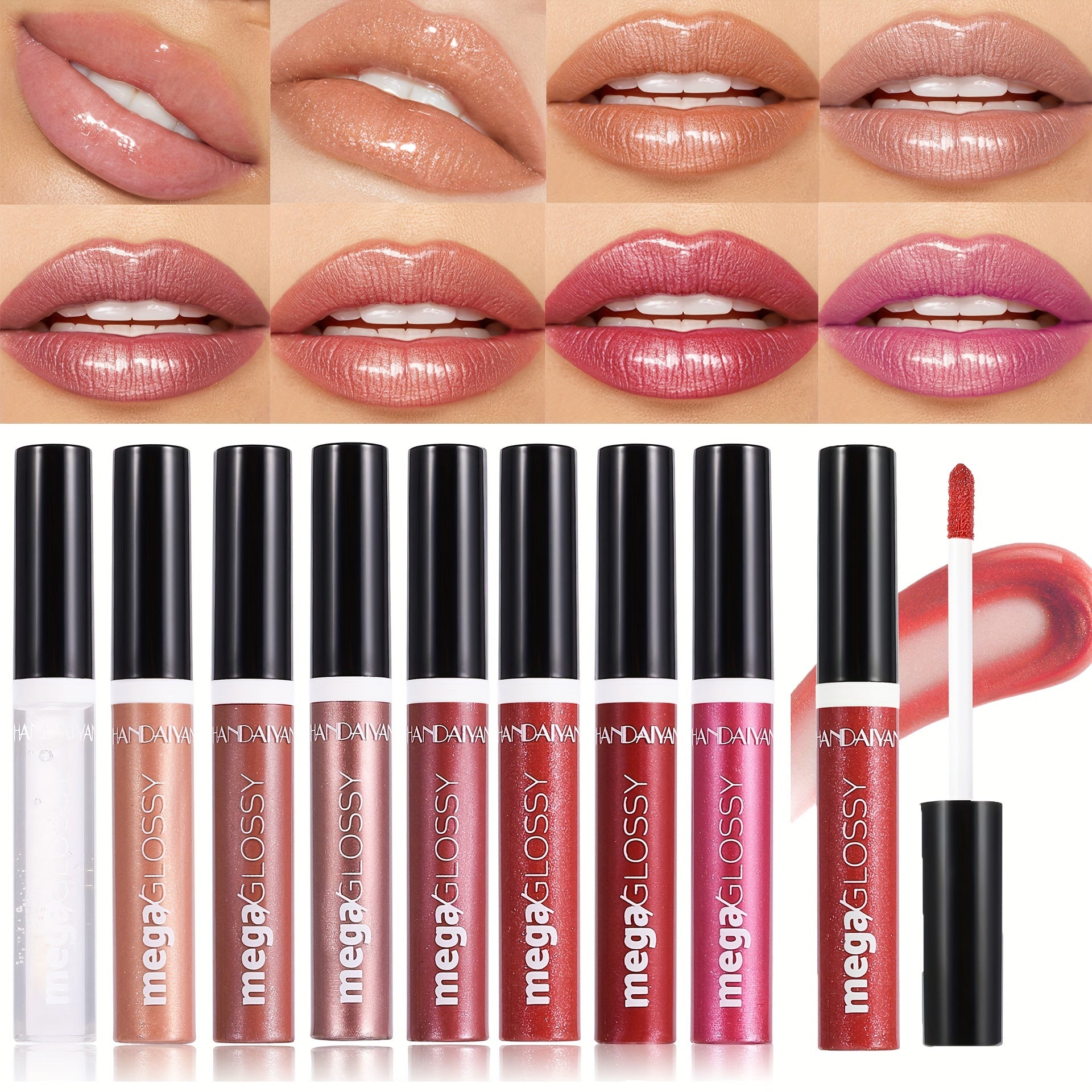Brillo de labios Women Shine, 8 colores, de larga duración, hidratante y brillante