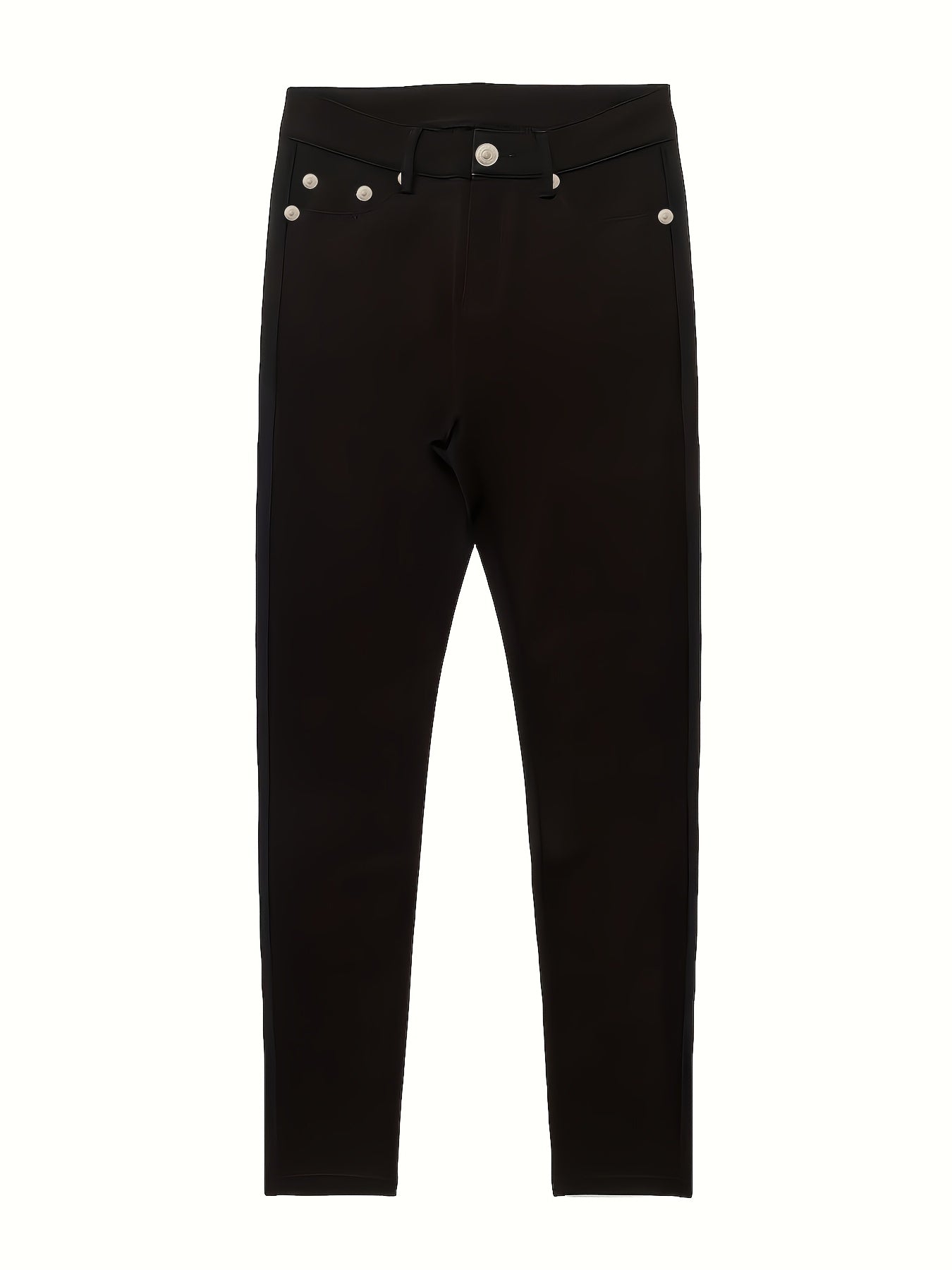 Jeans ajustados negros para mujer de mezclilla elástica, casual, para todas las estaciones