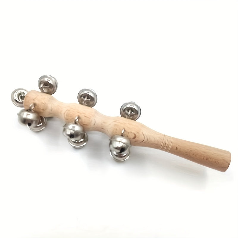 Wooden Hand Ring Bell for Teaching and Performance 13 Stick Auditory Training Instrument