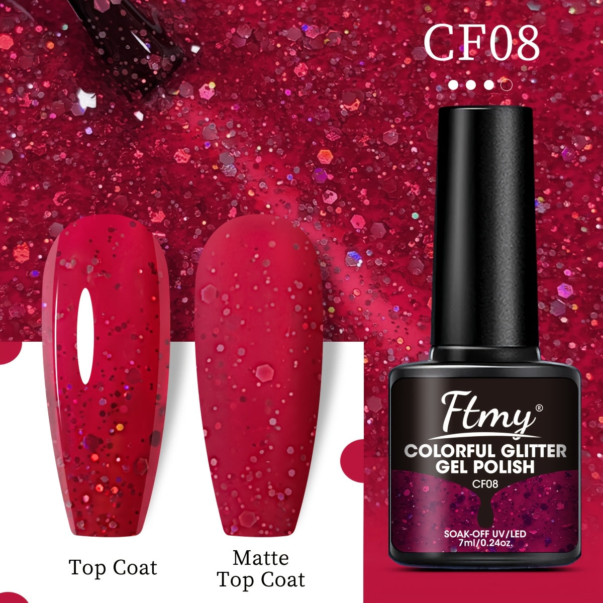 Women Gel Nail Polish Strong Bright Colors Long-Lasting