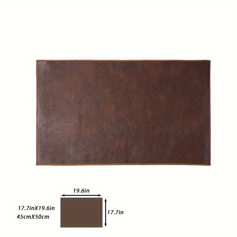 Waterproof Faux Leather Double-Sided Table Runner in 4 Sizes for Home Decor